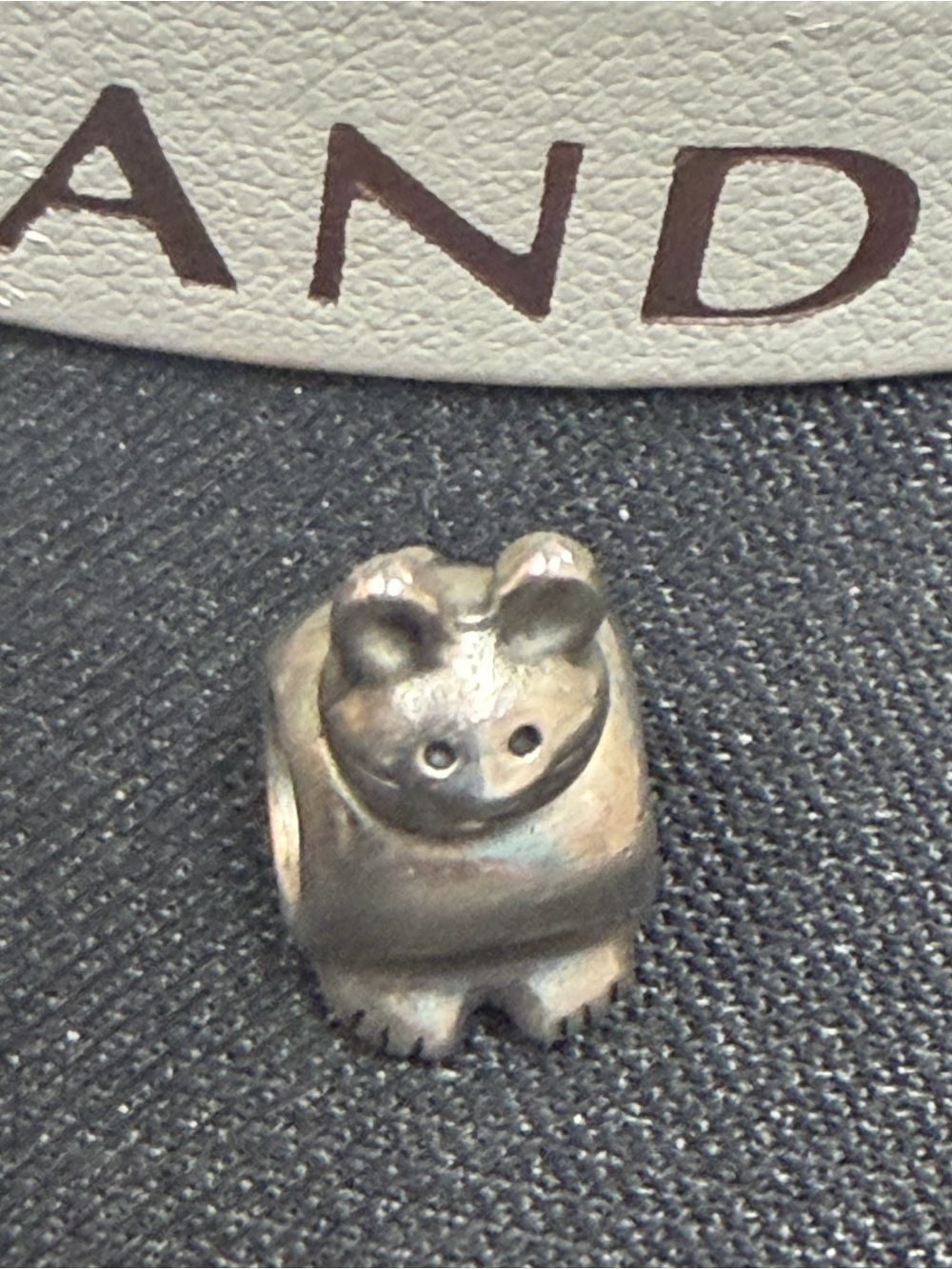 Authentic Pandora retired cat silver charm
